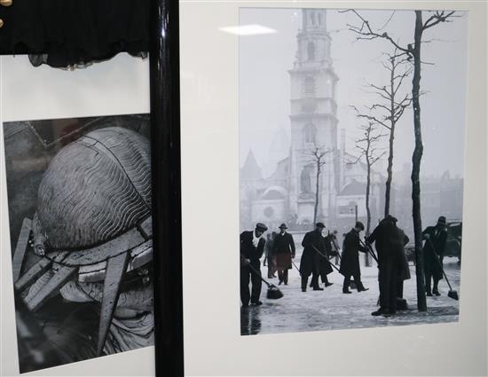 Two black and white photographic reproductions, largest 54 x 40cm